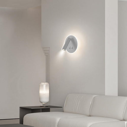 Applique orientabile da parete comodino doppia fonte luminosa 8 watt lampada da letto moderna luce calda 3000k - enzoled