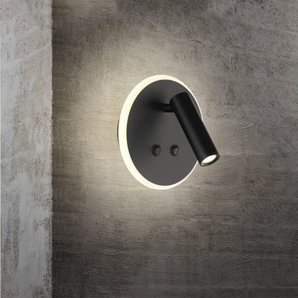 Applique orientabile da parete comodino doppia fonte luminosa 8 watt lampada da letto moderna luce calda 3000k - enzoled