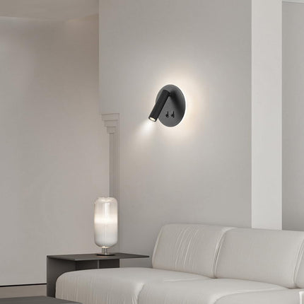 Applique orientabile da parete comodino doppia fonte luminosa 8 watt lampada da letto moderna luce calda 3000k - enzoled