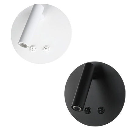 Applique orientabile da parete comodino doppia fonte luminosa 8 watt lampada da letto moderna luce calda 3000k - enzoled