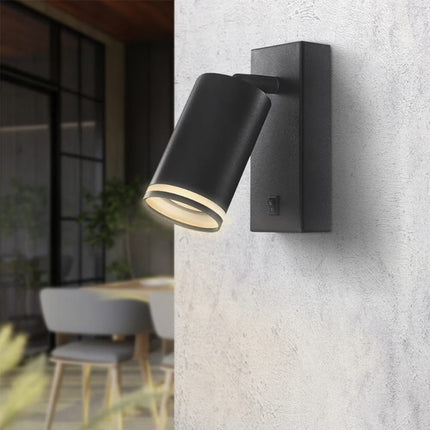 Applique da muro orientabile con interruttore ON/OFF attacco GU10 enzoled