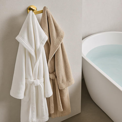 Appendino doppio oro x accappatoio asciugamani acciaio modello Stella