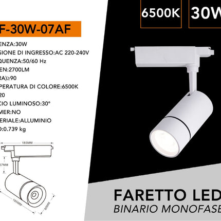 LAMPADA DA PISTA/COB/30W/2700LM/6500K - enzoled