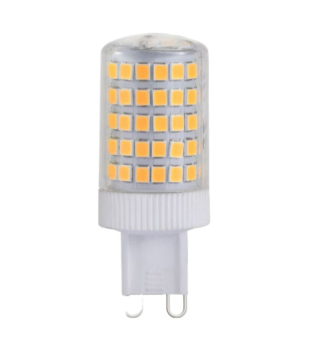 Luce LED G9 8W 3000K - corpo in ceramica, luce calda per interni accoglienti enzoled