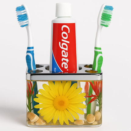 Accessori bagno dispenser porta spazzolino portasapone scopino