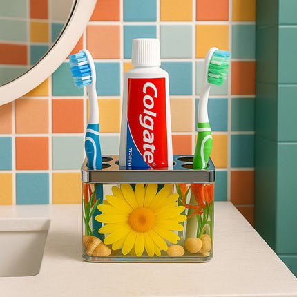 Accessori bagno dispenser porta spazzolino portasapone scopino