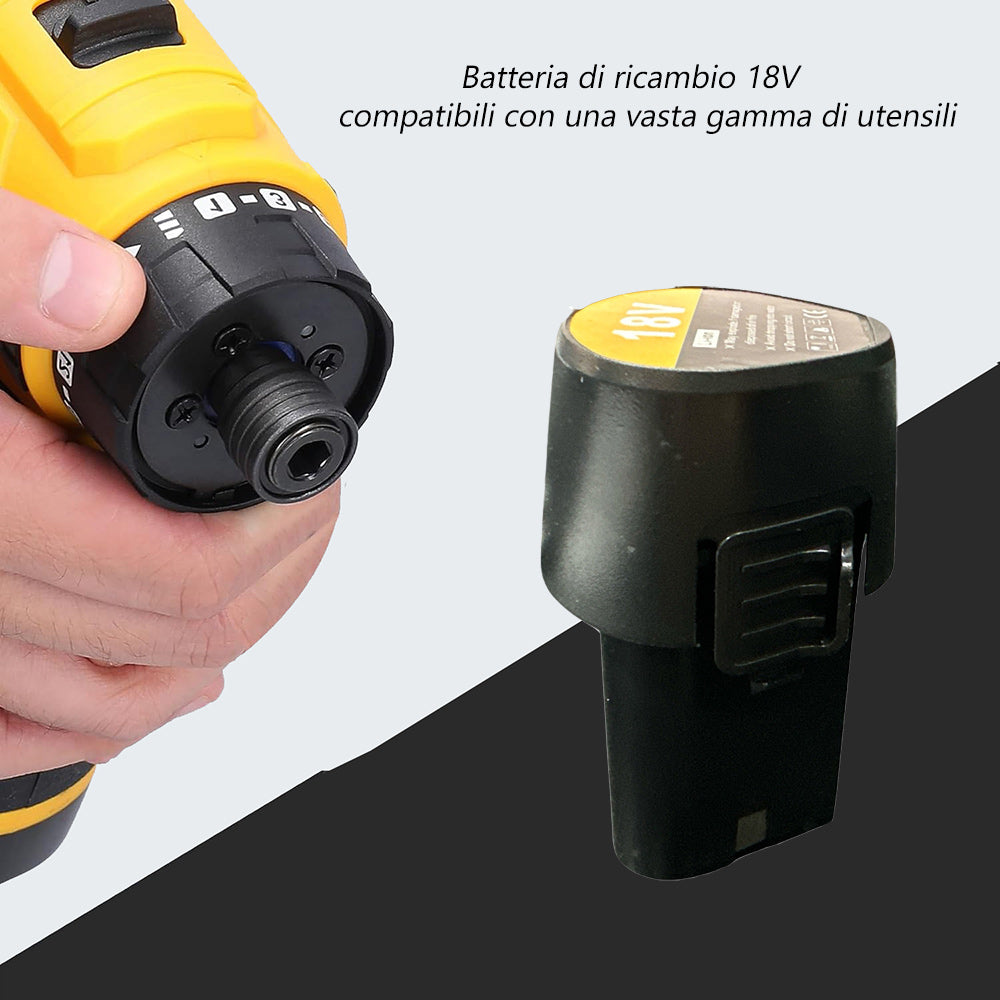 Batteria di ricambio a litio 18V per utensili elettrici batterie per trapano mini flex ricaricabile - enzoled