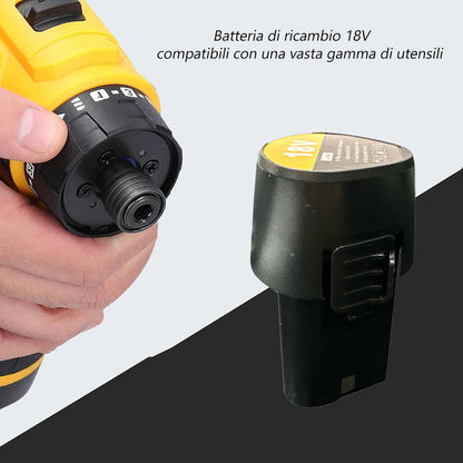 Batteria di ricambio a litio 18V per utensili elettrici batterie per trapano mini flex ricaricabile - enzoled