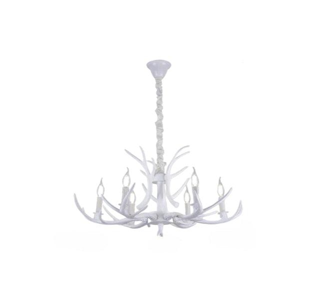 Lampadario da soffitto modello 6XE14 - Resina + Cavo in rame, leggero e resistente enzoled