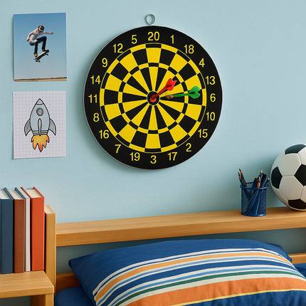 Bersaglio tiro a segno freccette 22 cm gioco doppio lato con gancio enzoled