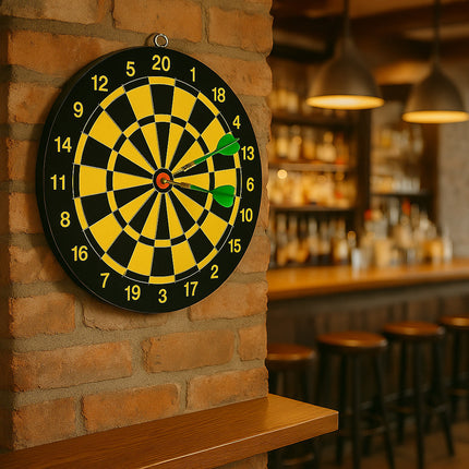 Bersaglio tiro a segno freccette 22 cm gioco doppio lato con gancio enzoled