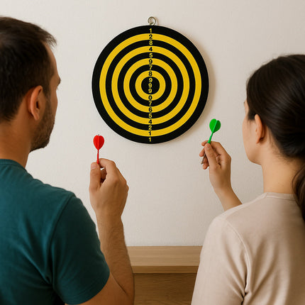 Bersaglio tiro a segno freccette 22 cm gioco doppio lato con gancio enzoled