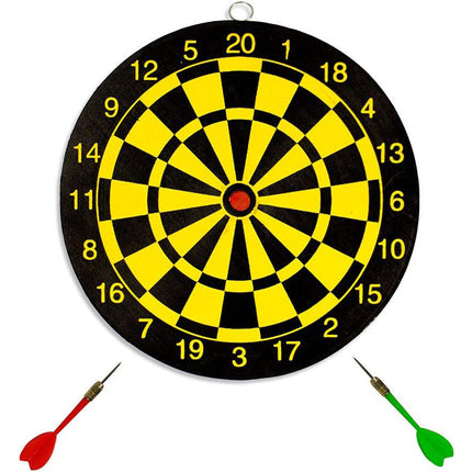 Bersaglio tiro a segno freccette 15 cm gioco doppio lato con gancio enzoled