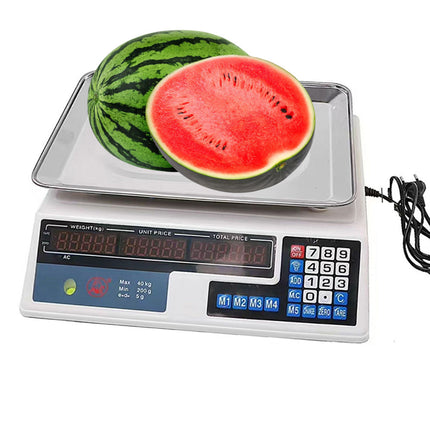 Bilancia digitale elettronica slim peso max 40 kg 6 display retroilluminati divisione 2 gr peso minimo 200 gr - enzoled