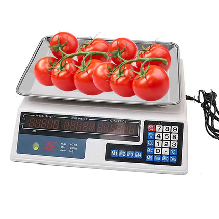 Bilancia digitale elettronica slim peso max 40 kg 6 display retroilluminati divisione 2 gr peso minimo 200 gr - enzoled