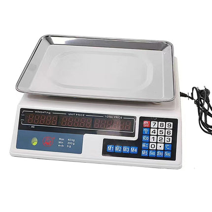Bilancia digitale elettronica slim peso max 40 kg 6 display retroilluminati divisione 2 gr peso minimo 200 gr - enzoled