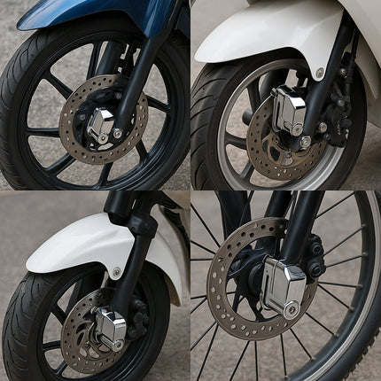 Blocca disco allarme sonoro per ruote di bici scooter moto 2 chiavi