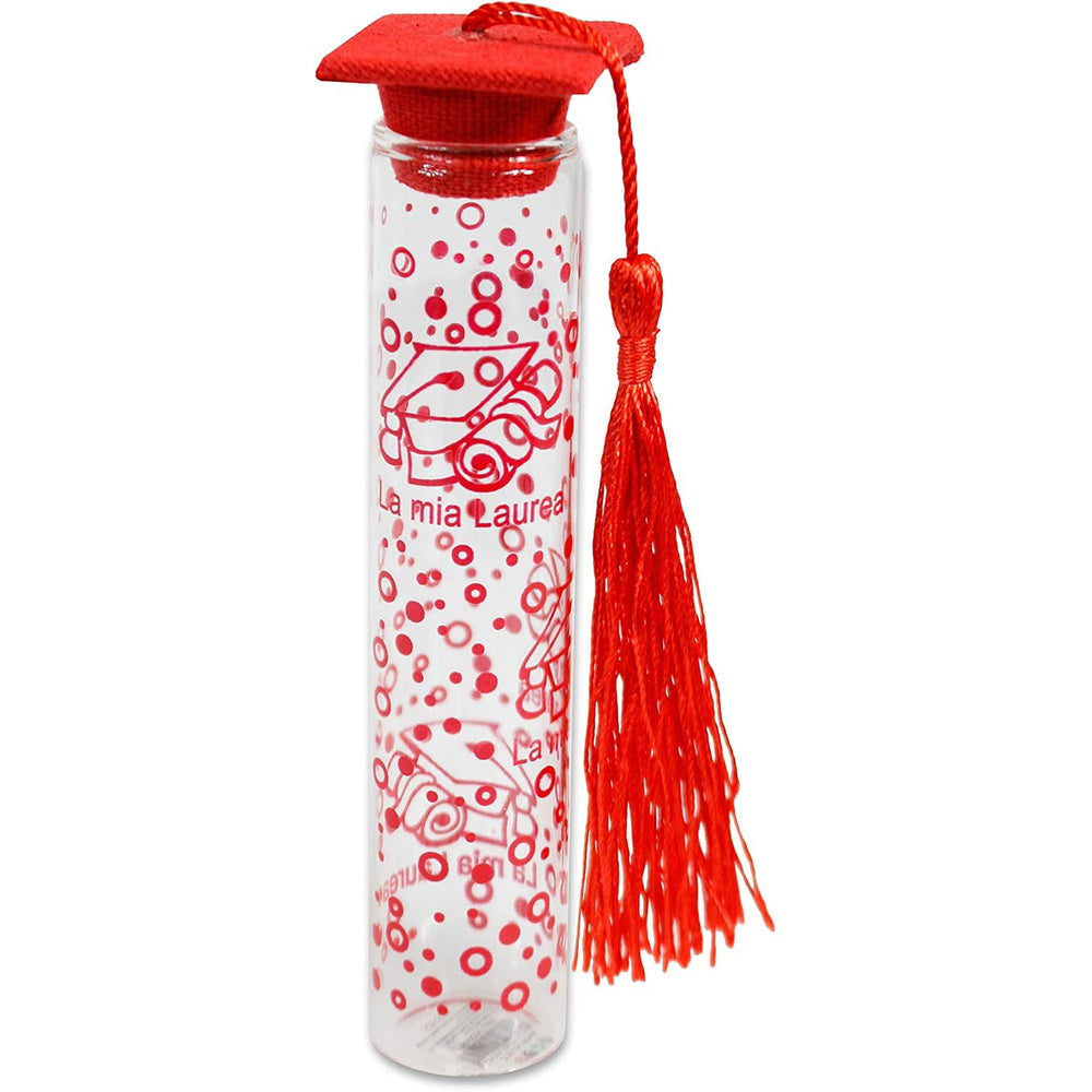Bomboniere laurea portaconfetti 12 pezzi cappello laurea dottore vetro tappo di sughero nappa tocco - enzoled