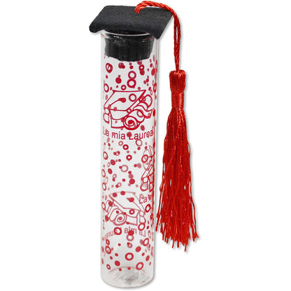Bomboniere laurea portaconfetti 12 pezzi cappello laurea dottore vetro tappo di sughero nappa tocco - enzoled