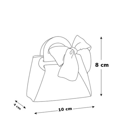 6 bomboniere a forma di borsetta con foulard portaconfetti per eventi