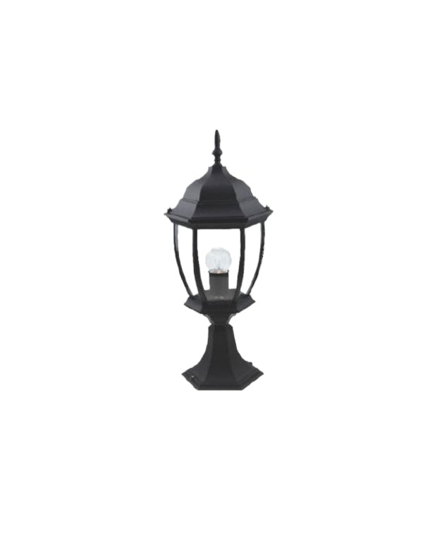 LAMPADA LANTERNA FARETTO DA TERRA APPLIQUE DA GIARDINO E27 DA ESTERNO IP45 NERO