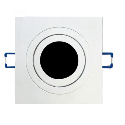 Supporto GU10 Quadro Bianco 80mm in Alluminio per Lampade LED enzoled