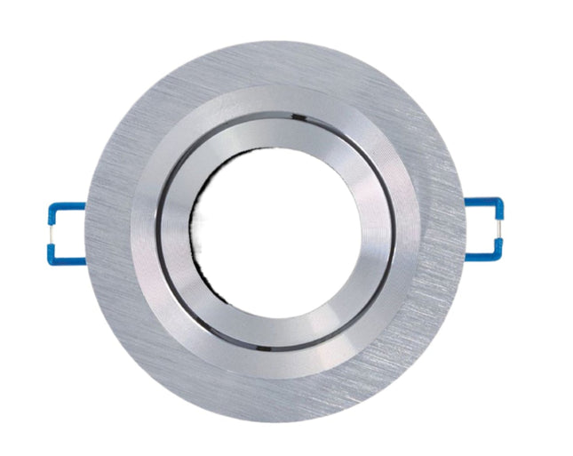 Supporto Portafaretto Argentato 80mm in Alluminio per Lampade LED enzoled
