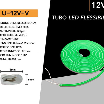 Strip led neon flex striscia curvabile modellabile 600 led decorativa 5 metri varie colorazioni di luce enzoled