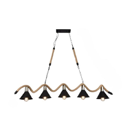 ampadario da Soffitto in Stile Bohemian, Materiali Naturali Canna e Bambù - Illuminazione Ecologica enzoled