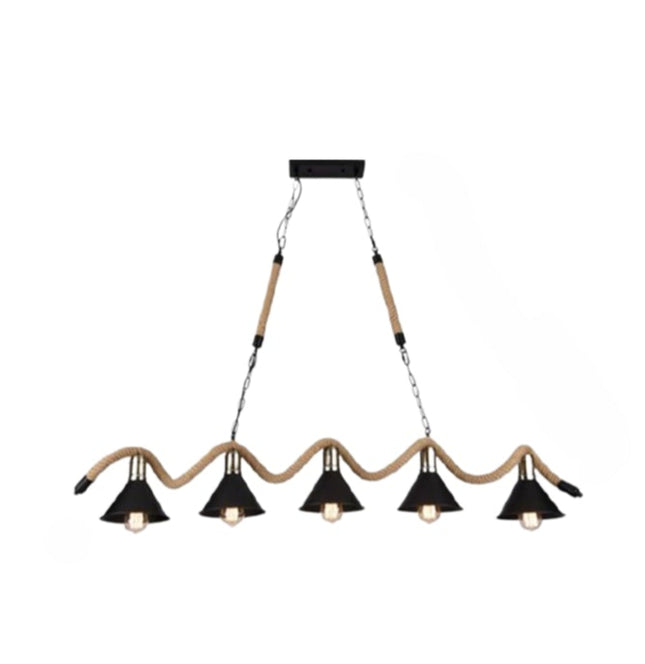 ampadario da Soffitto in Stile Bohemian, Materiali Naturali Canna e Bambù - Illuminazione Ecologica enzoled