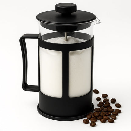 Cappuccinatore montalatte manuale in vetro 300 ml schiuma caffè latte