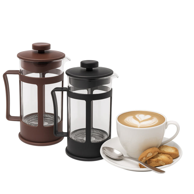 Cappuccinatore montalatte manuale in vetro 300 ml schiuma caffè latte