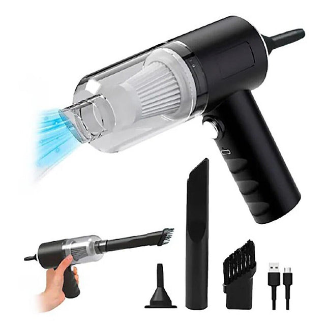 Mini aspirapolvere doppia funzione aspira briciole soffiatore ricaricabile usb aspiratore con filtro e accessori - enzoled