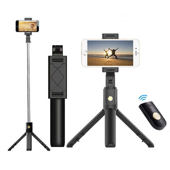 Bastone selfie treppiede bluetooth telescopico con telecomando wireless incluso asta  supporto per cellulari smartphone - enzoled