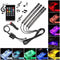 4 barre con 12 led rgb con per auto strip led con cavo accendisigari 12v con telecomando - enzoled
