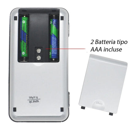 Mini bilancino di precisione tascabile da 0,01 max 200 gr con display lcd retroilluminato pesa in gr lb oz bilancia portatile - enzoled