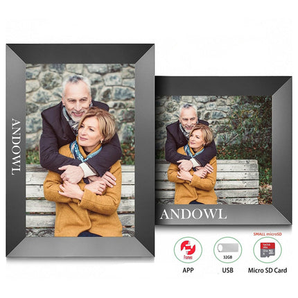 Cornice digitale wi fi hd con display touch audio auto-rotazione foto video da 11” e 16” multifunzione sceda SD - enzoled