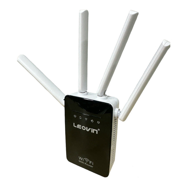 Extender wifi 2.4G amplificatore di segnale wireless per modem access point 4 antenne ripetitore router AP 300mbps - enzoled