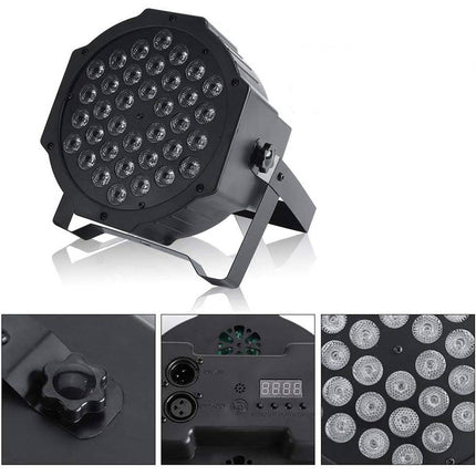 Lampada stroboscopica rgb 36 led 36 watt luce strobo 7 modalità di illuminazione con attacco dmx per festa discoteca locale party - enzoled