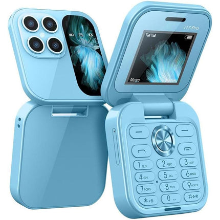 Mini cellulare pieghevole dual sim con fotocamera HD slot tf telefono slim 2 sim display 1,77” - enzoled