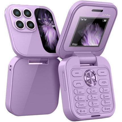 Mini cellulare pieghevole dual sim con fotocamera HD slot tf telefono slim 2 sim display 1,77” - enzoled