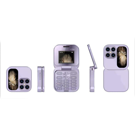 Mini cellulare pieghevole dual sim con fotocamera HD slot tf telefono slim 2 sim display 1,77” - enzoled