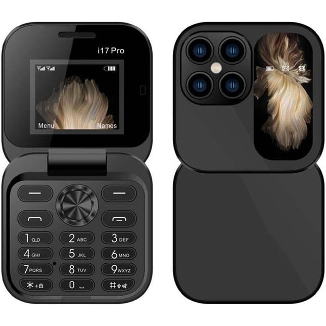 Mini cellulare pieghevole dual sim con fotocamera HD slot tf telefono slim 2 sim display 1,77” - enzoled