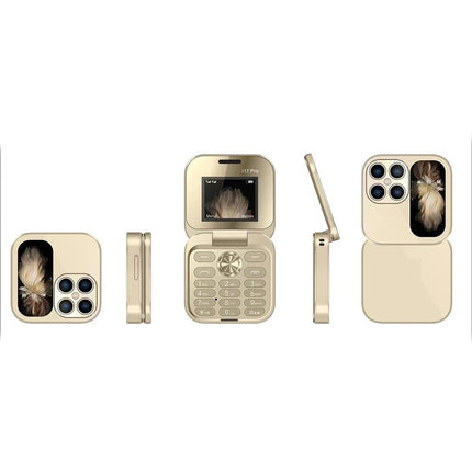Mini cellulare pieghevole dual sim con fotocamera HD slot tf telefono slim 2 sim display 1,77” - enzoled