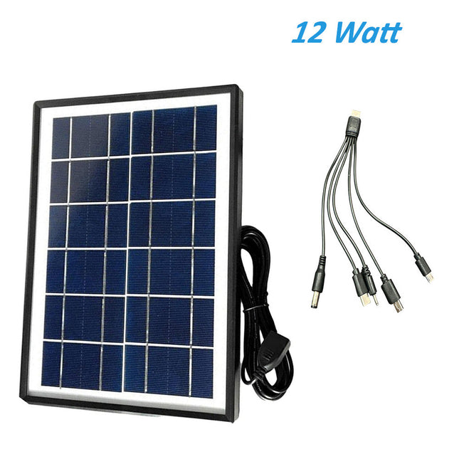 Caricabattieria a pannello solare 5V 12W caricatore power banck per smartphone cellulare tablet con ricarica solare 2.4A - enzoled