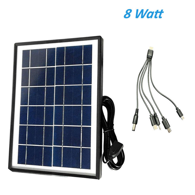 Caricabattieria a pannello solare 5V 8W caricatore power banck per smartphone cellulare tablet con ricarica solare 1.6A - enzoled