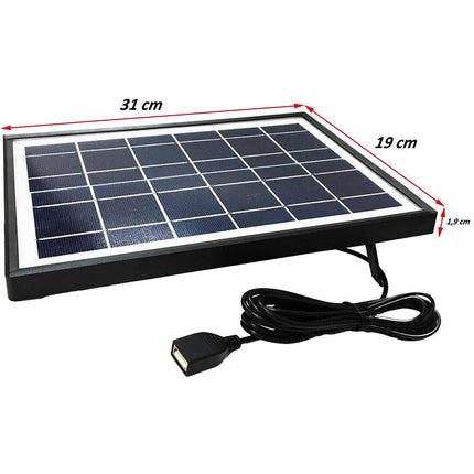 Caricabattieria a pannello solare 5V 8W caricatore power banck per smartphone cellulare tablet con ricarica solare 1.6A - enzoled
