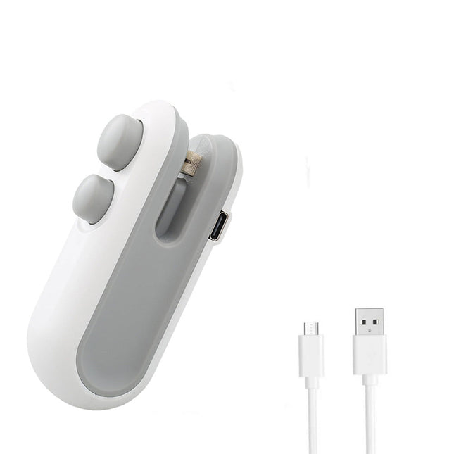 Mini sigilla sacchetti ricaricabile con usb portatile 2 in 1 sigillatrice e taglierina per sacchetti per alimenti di plastica - enzoled