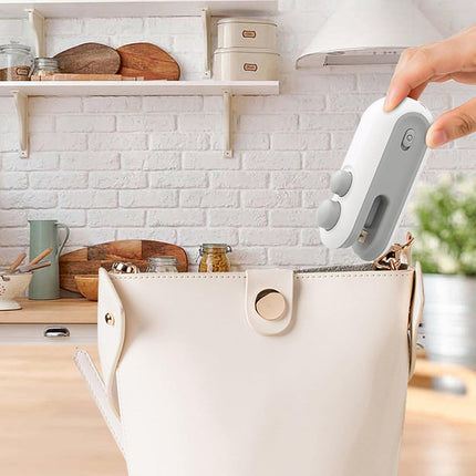 Mini sigilla sacchetti ricaricabile con usb portatile 2 in 1 sigillatrice e taglierina per sacchetti per alimenti di plastica - enzoled