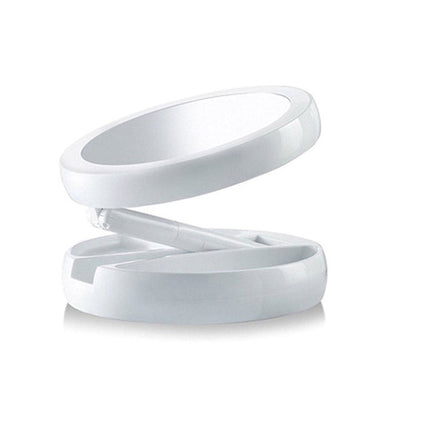Specchio richiudibile con luci led specchietto ricaricabile portatile con zoom 10x - enzoled